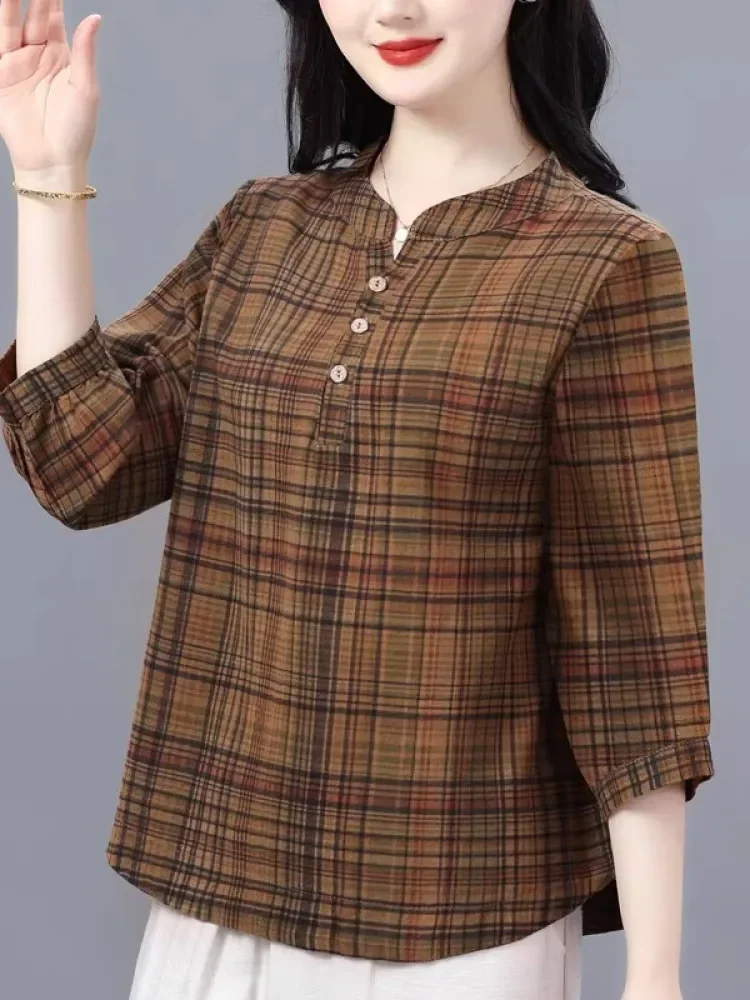 FADFAD Kemeja cetak temperamen gaya baru wanita atasan elegan