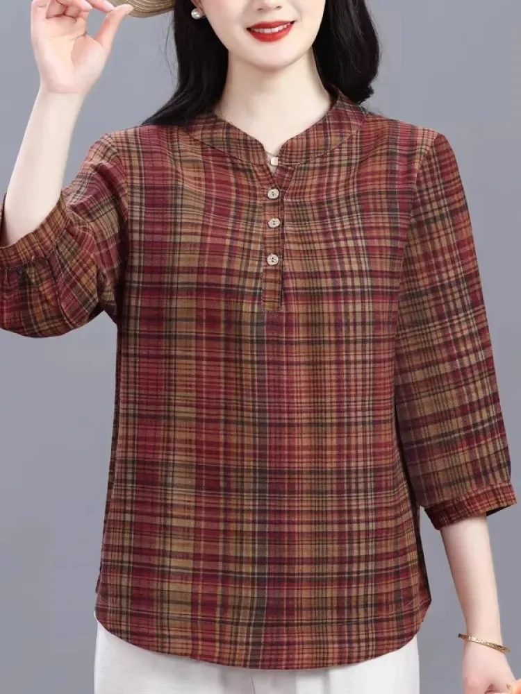 FADFAD Kemeja cetak temperamen gaya baru wanita atasan elegan