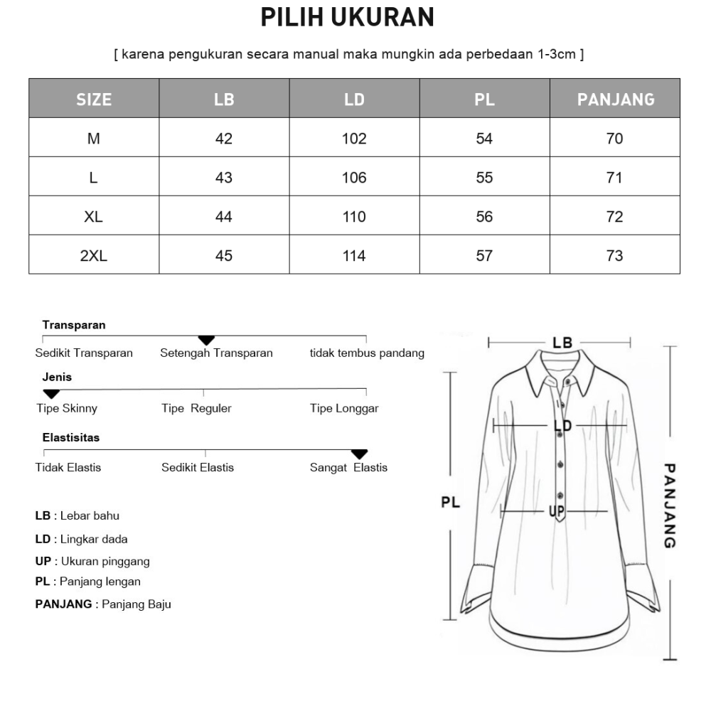 FADFAD Atasan kemeja model kekinian lengan panjang dengan gaya modis untuk wanita