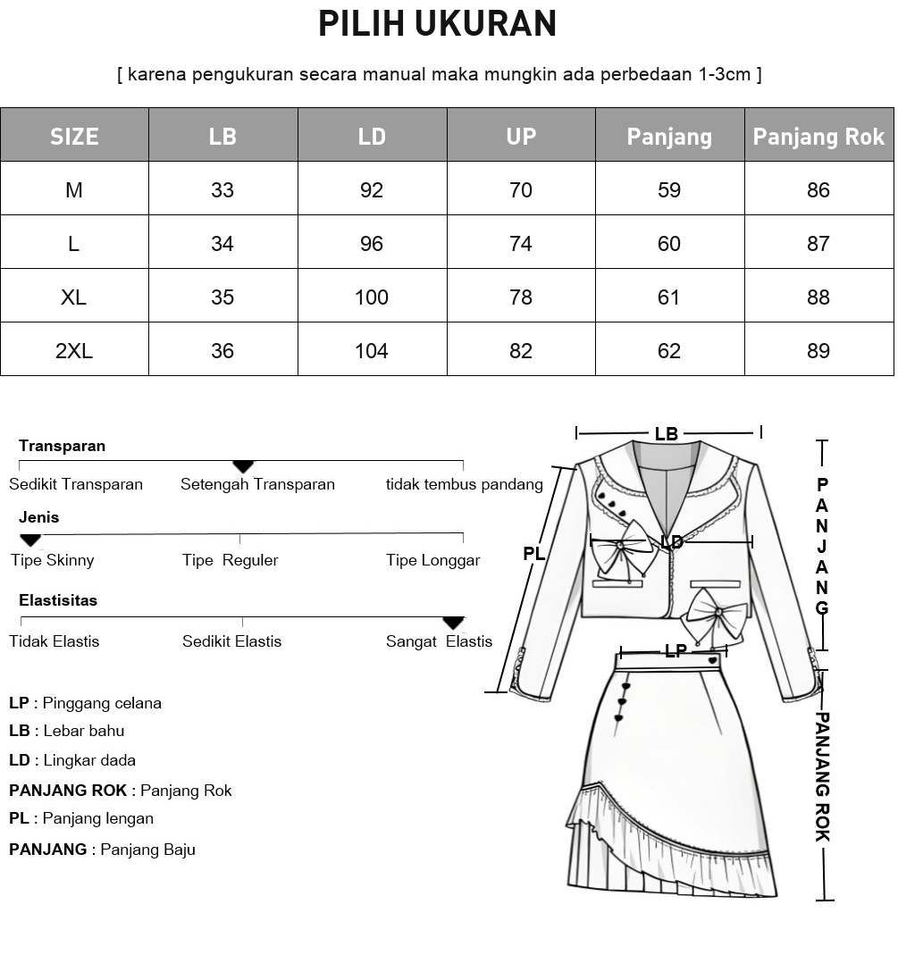 FADFAD Setelan dua potong atasan warna polos lengan pendek dan rok maxi motif polkadot