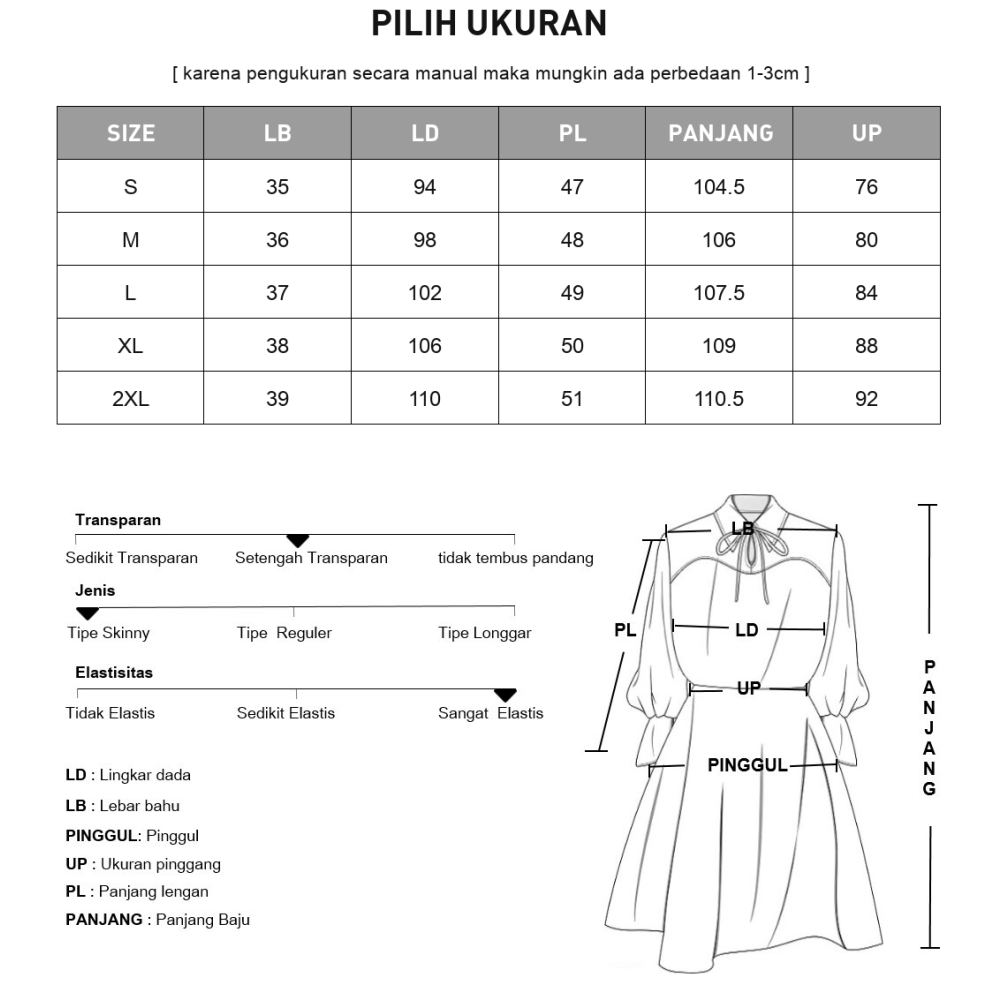 [NEW]FADFAD Gaun elegan motif bergaris dengan lengan panjang gaya baru