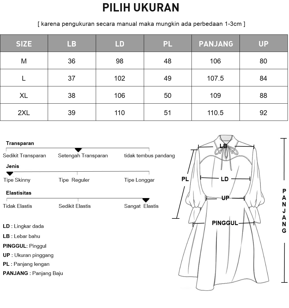 [NEW]FADFAD Gaun elegan motif bergaris dengan lengan panjang gaya baru
