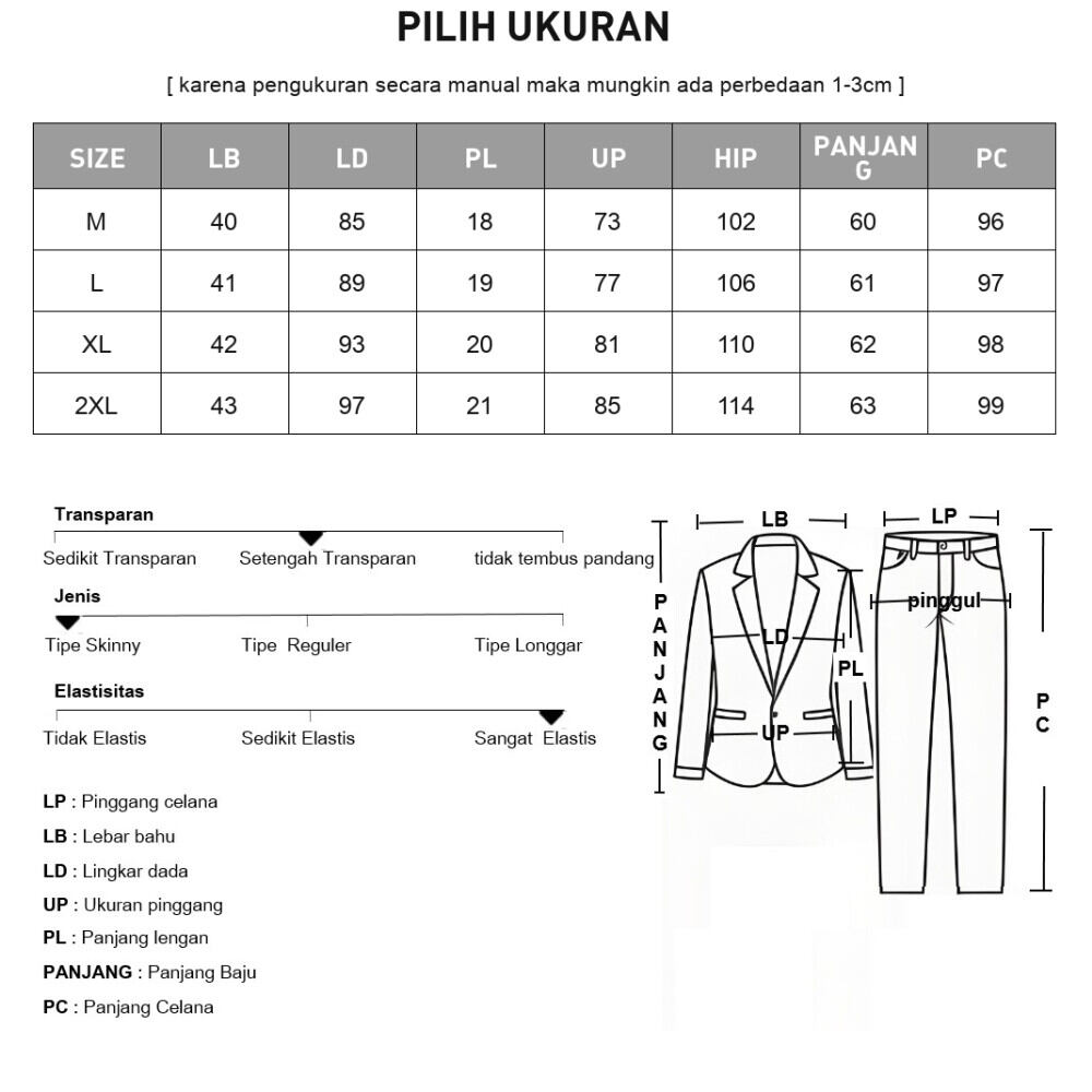 FADFAD Setelan dua potong atasan + celana panjang dengan gaya elegan unutk wanita