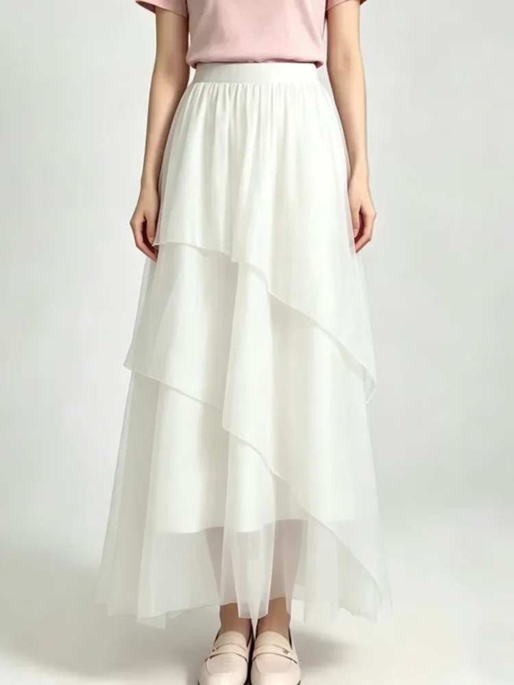FADFAD Rok kasual warna solid bergaya korean model baru untuk wanita elegant