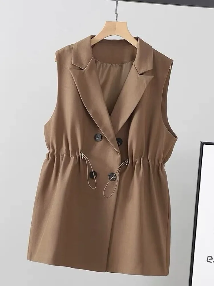 FADFAD Vest pakaian wanita muda pinggang serut mode korea