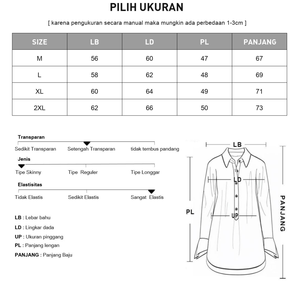 MODISH Kemeja lengan panjang korduroi pria, potongan longgar, motif serbaguna