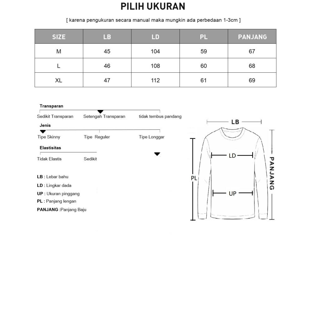 MODISH Kemeja atasan laki laki dengan lengan panjang dan model minimalis