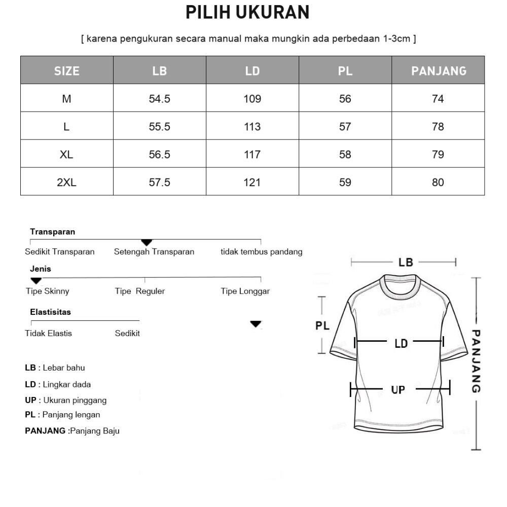 MODISH Atasan lengan panjang dengan gaya kasual unutk pria
