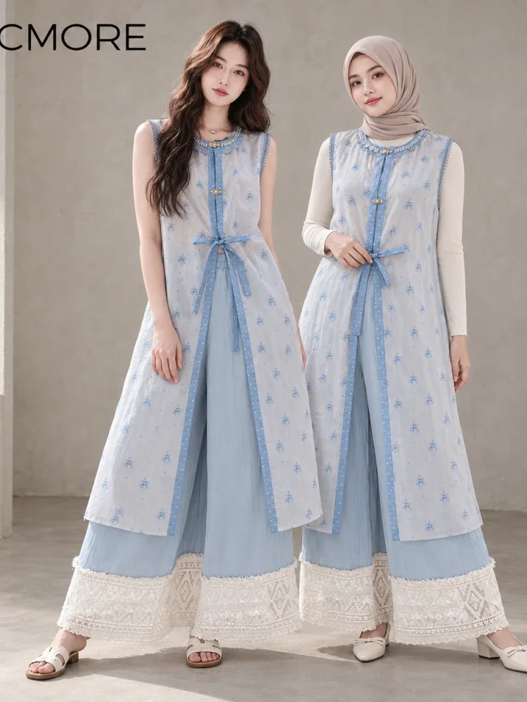 [READY STOCK]CHICMORE Setelan dua potong pakaian wanita bergaya kasual kekinian korean style