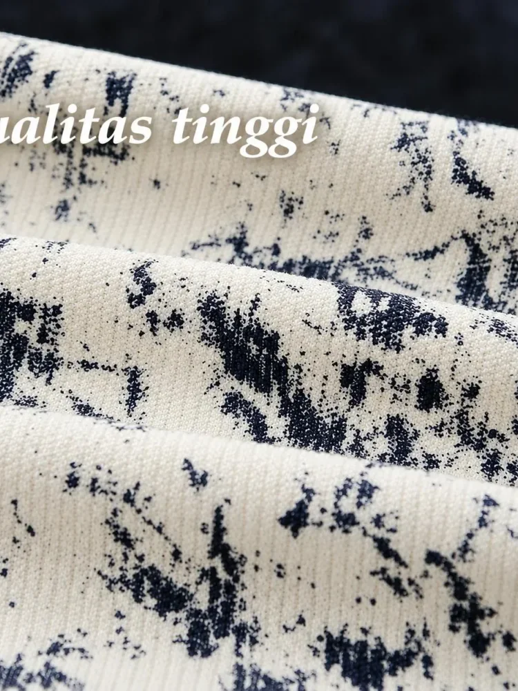 [READY STOCK]MODISH Atasan lengan panjang pria motif abstrak masa kini