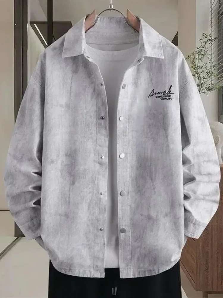 MODISH Kemeja pria lengan panjang motif terbaru gaya kasual