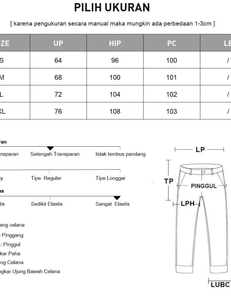 CHICMORE Celana panjang wanita model high waist dengan variasi cantik korean style