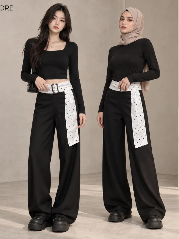 [READY STOCK]CHICMORE Celana wanita gaya kasual tampilan simple dan menarik
