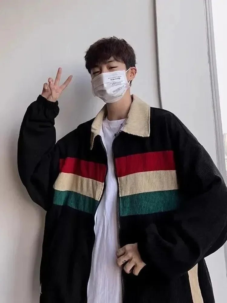 MODISH Jaket bomber kasual color-block rendi ala korea
