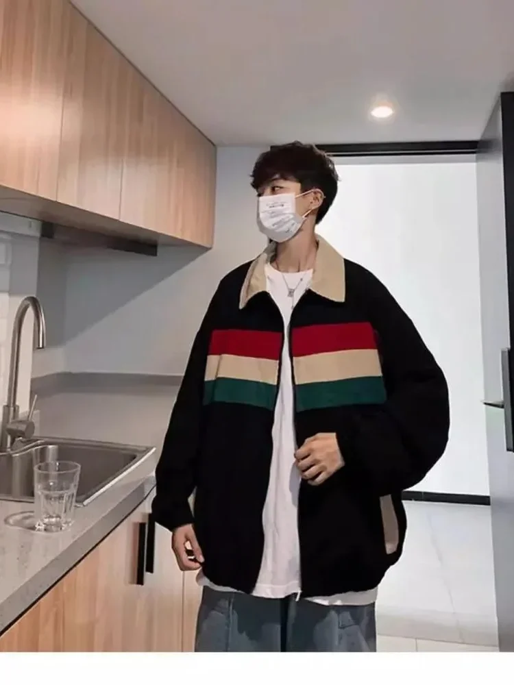 MODISH Jaket bomber kasual color-block rendi ala korea