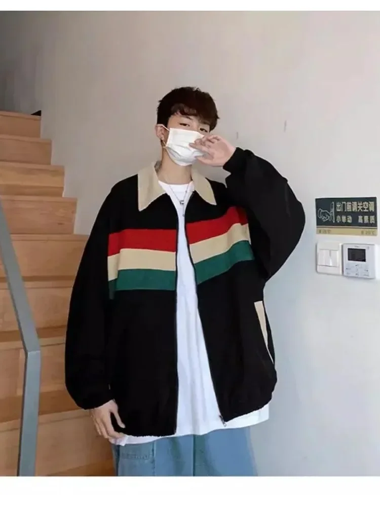 MODISH Jaket bomber kasual color-block rendi ala korea