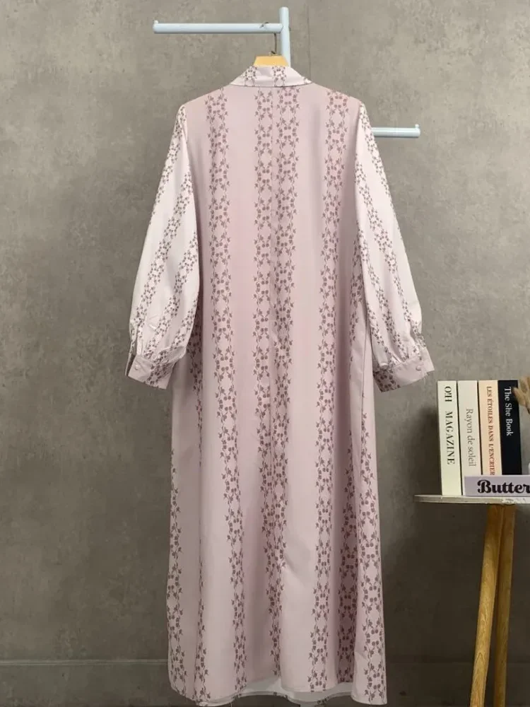 [READY STOCK]ASAYA Gaun elegan dengan motif posisi mode lengan panjang