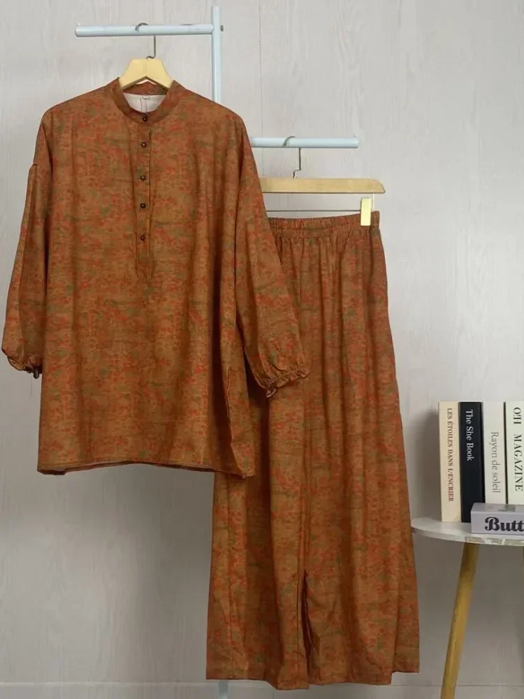 [DISKON KILAT]ASAYA Setelan dua potong atasan dan celana panjang wanita elegan terbaru