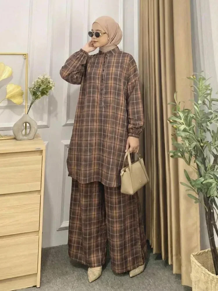 ASAYA Setelan dua potong atasan dan celana panjang wanita elegan terbaru