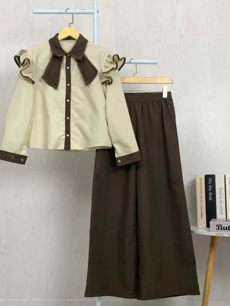 [NEW]ASAYA Setelan dua potong atasan dan celana longgar dengan kombinasi warna yang stylish dan terbaru.