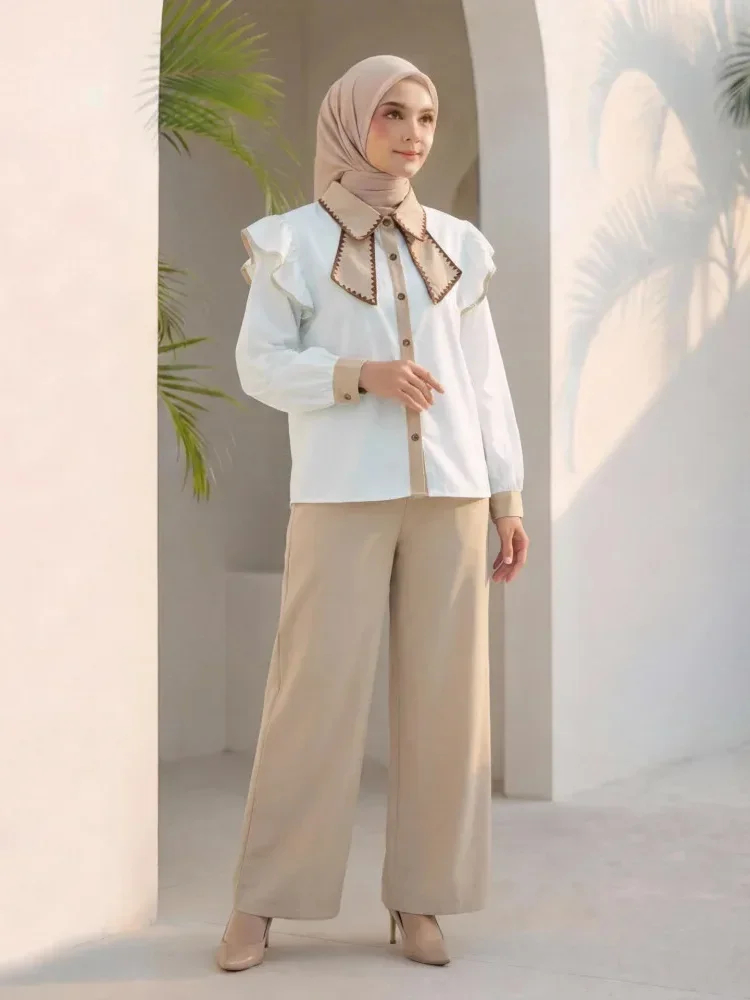 [NEW]ASAYA Setelan dua potong atasan dan celana longgar dengan kombinasi warna yang stylish dan terbaru.