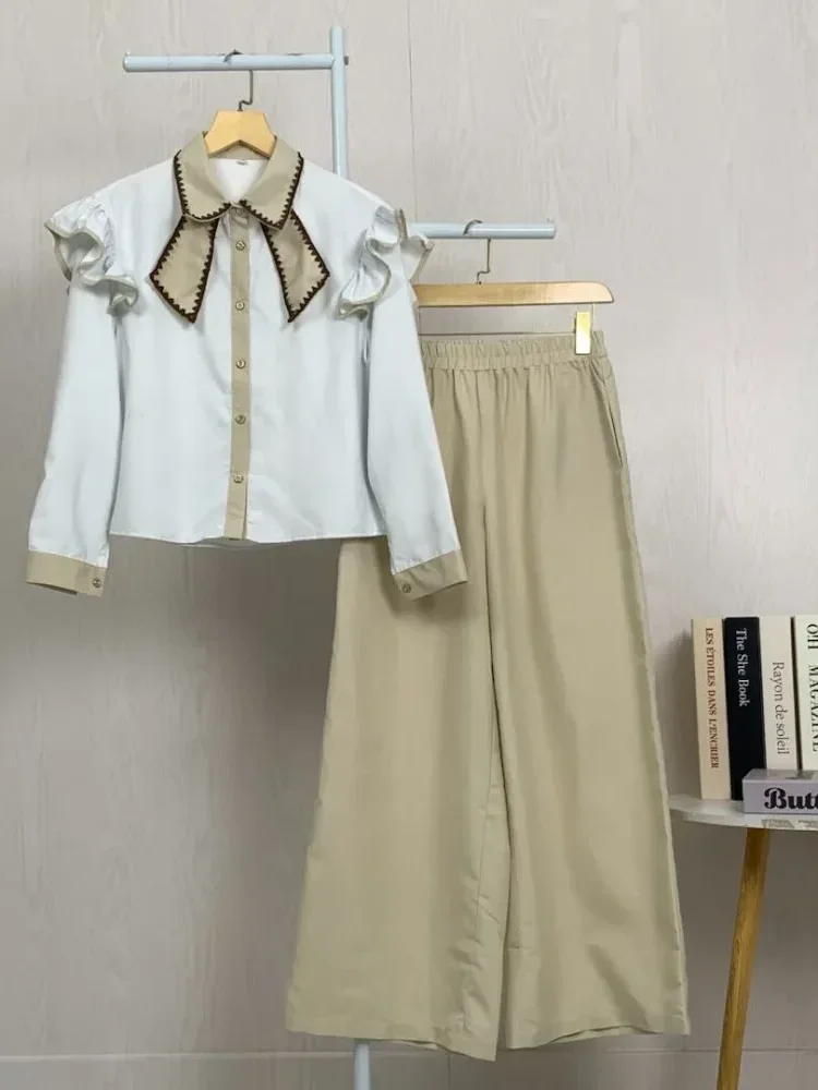 [NEW]ASAYA Setelan dua potong atasan dan celana longgar dengan kombinasi warna yang stylish dan terbaru.