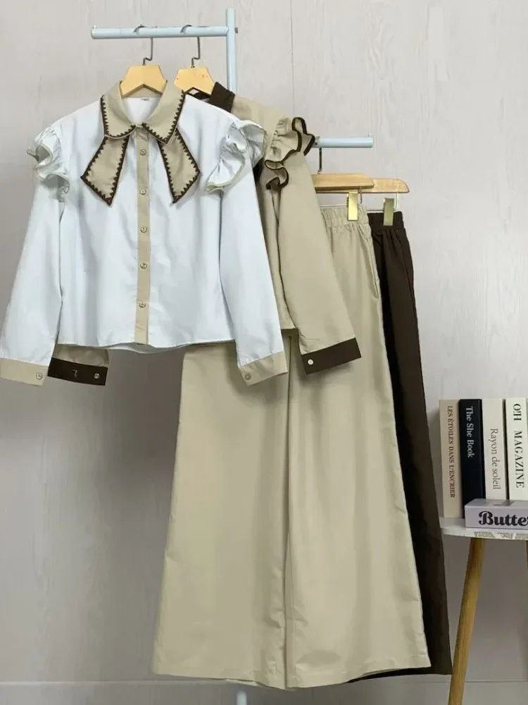 [NEW]ASAYA Setelan dua potong atasan dan celana longgar dengan kombinasi warna yang stylish dan terbaru.