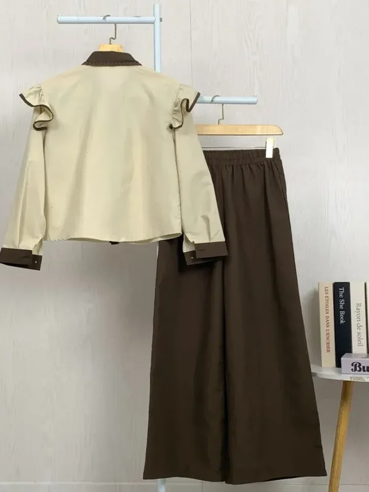 [NEW]ASAYA Setelan dua potong atasan dan celana longgar dengan kombinasi warna yang stylish dan terbaru.