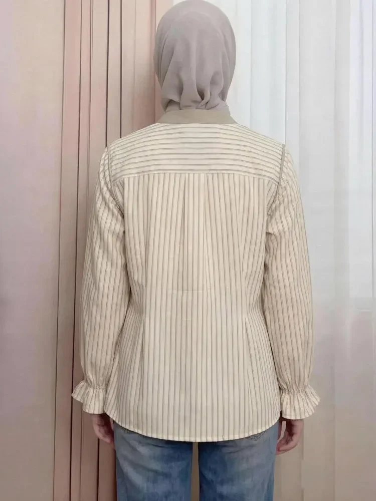 [READY STOCK]ASAYA Kemeja cetak temperamen gaya baru wanita atasan elegan