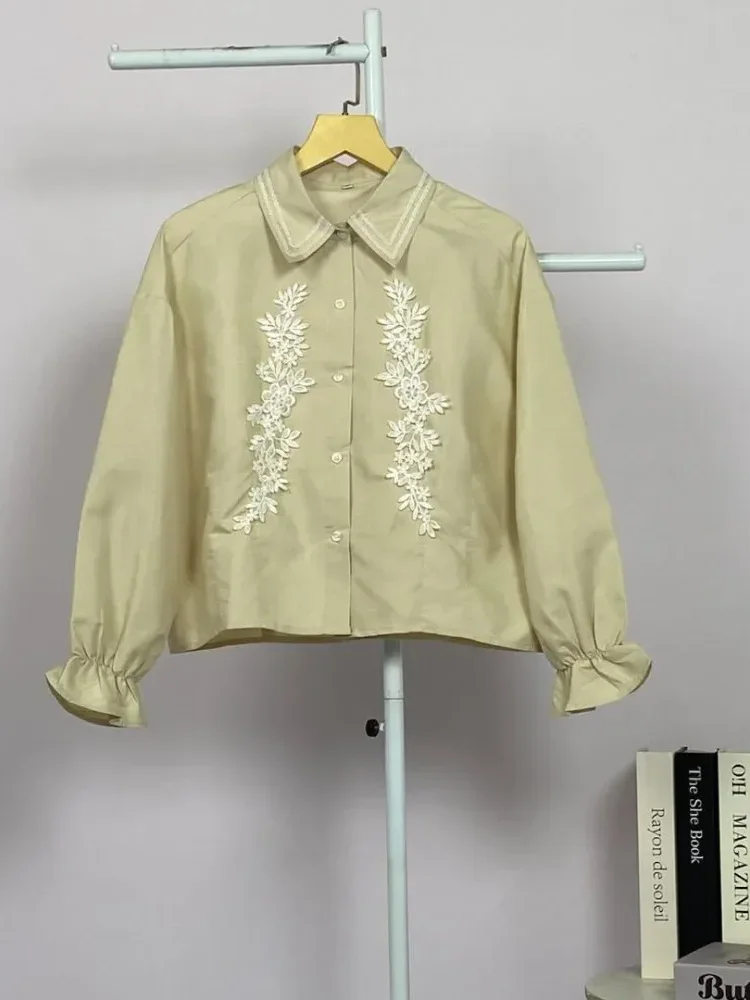 [DISKON KILAT]ASAYA Blouse wanita korea style desain bunga daun elegan nyaman banyak pilihan