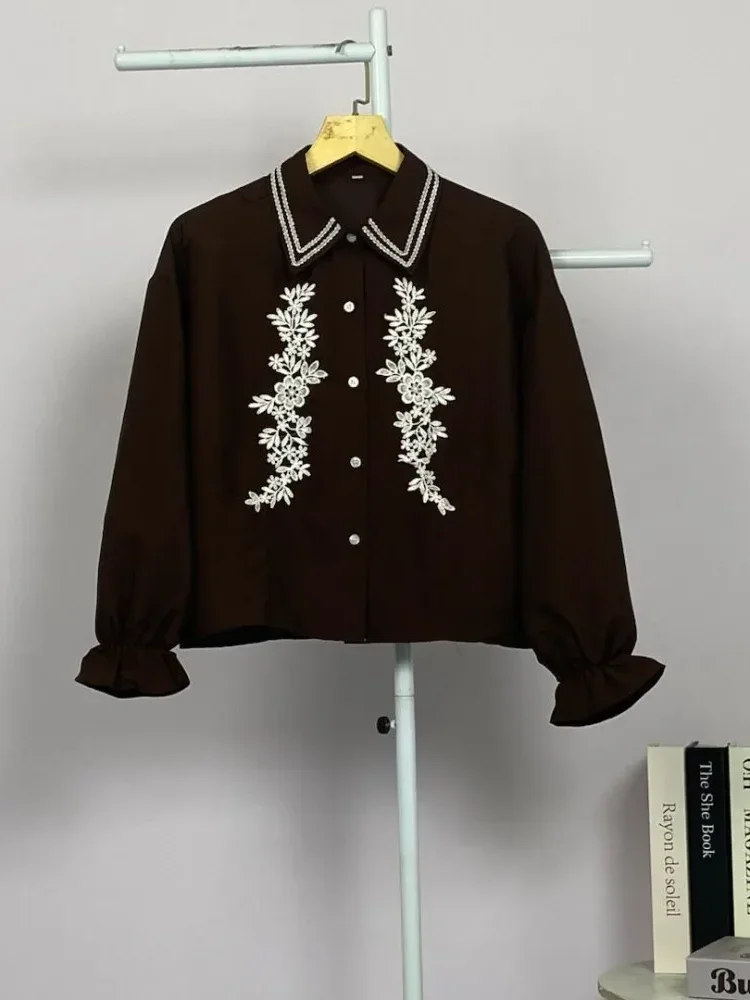 [DISKON KILAT]ASAYA Blouse wanita korea style desain bunga daun elegan nyaman banyak pilihan