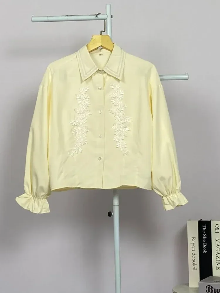 [DISKON KILAT]ASAYA Blouse wanita korea style desain bunga daun elegan nyaman banyak pilihan