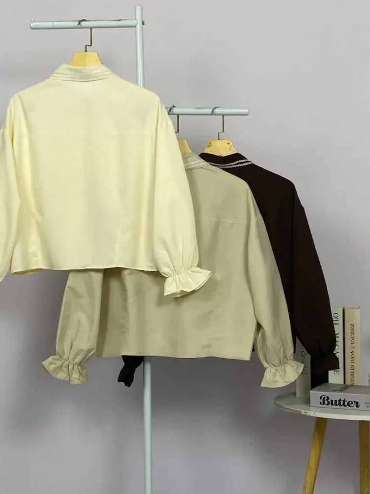 [DISKON KILAT]ASAYA Blouse wanita korea style desain bunga daun elegan nyaman banyak pilihan