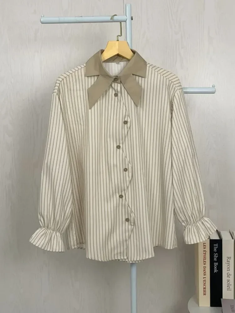 [READY STOCK]ASAYA Kemeja cetak temperamen gaya baru wanita atasan elegan