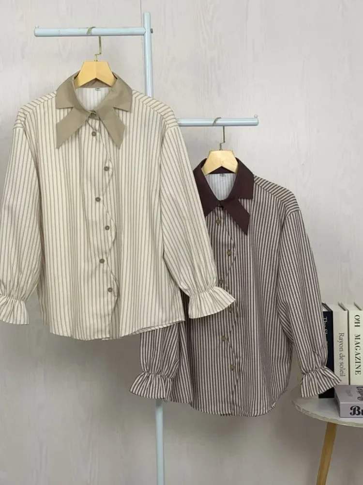 [READY STOCK]ASAYA Kemeja cetak temperamen gaya baru wanita atasan elegan