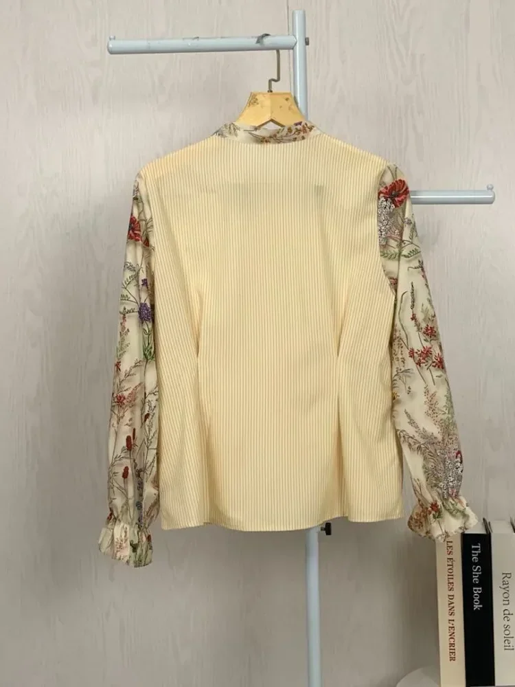 ASAYA Kemeja cetak temperamen gaya baru wanita atasan elegan