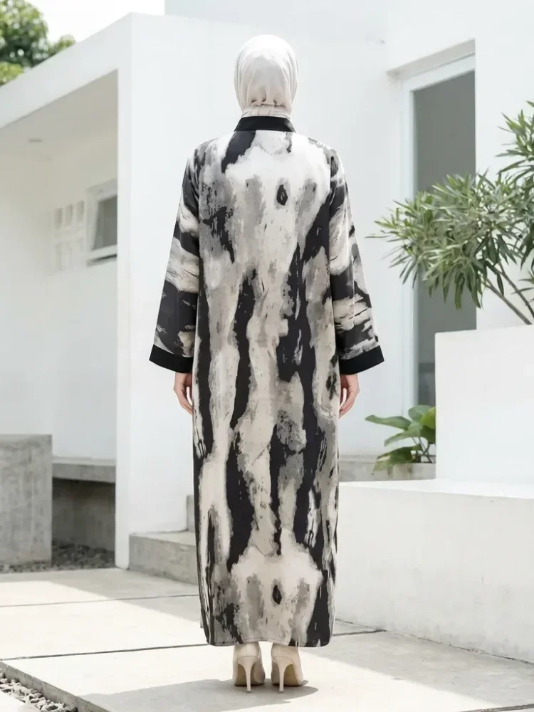 [DISKON KILAT]ASAYA Gamis wanita kekinian motif abstrak elegan trendi