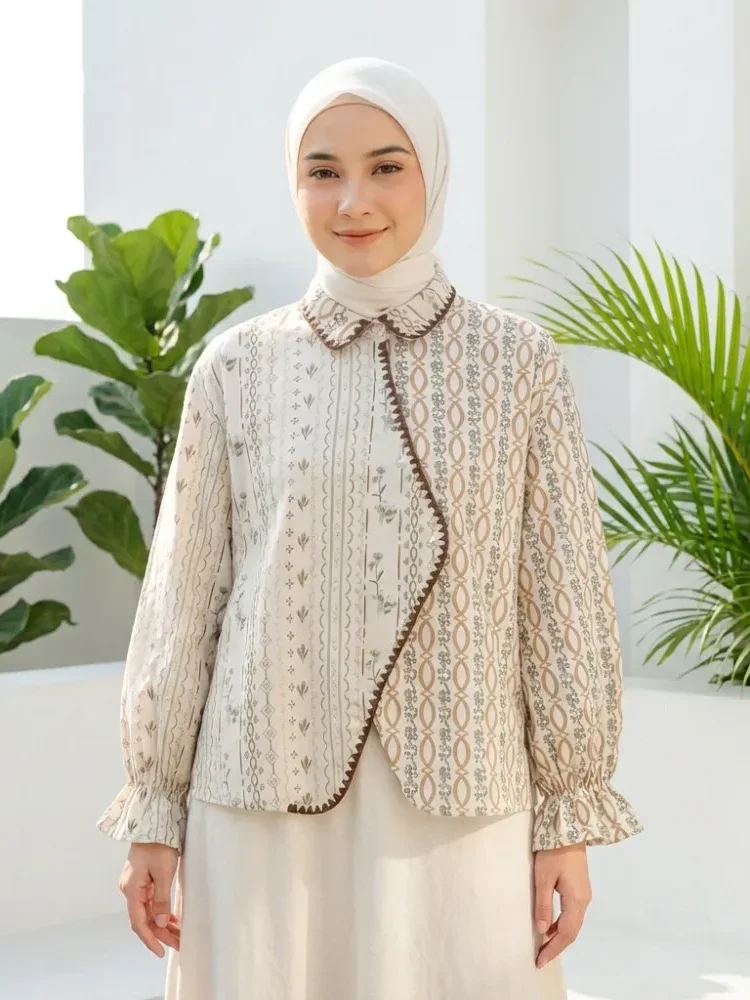 [NEW]ASAYA Atasan kemeja pakaian wanita motif bergaris mode korea terbaru