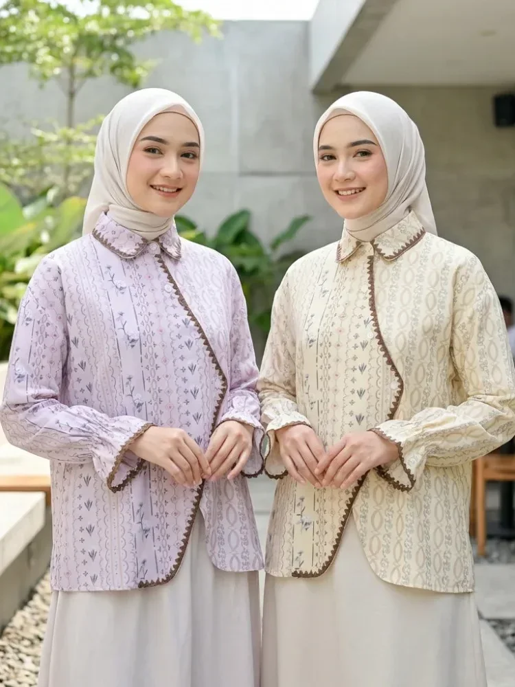 [NEW]ASAYA Atasan kemeja pakaian wanita motif bergaris mode korea terbaru