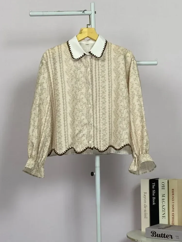 [NEW]ASAYA Kemeja lengan panjang motif korea terbaru dengan bagian bawah yang tidak beraturan