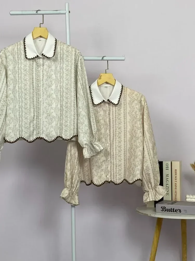 [NEW]ASAYA Kemeja lengan panjang motif korea terbaru dengan bagian bawah yang tidak beraturan