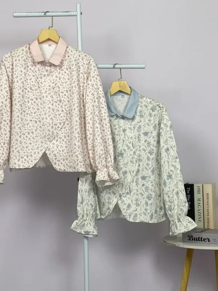 ASAYA Blouse korea style garis lengan panjang - atasan wanita casual