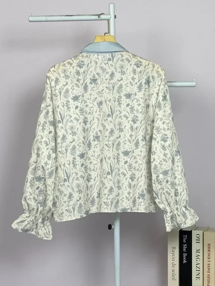 ASAYA Blouse korea style garis lengan panjang - atasan wanita casual