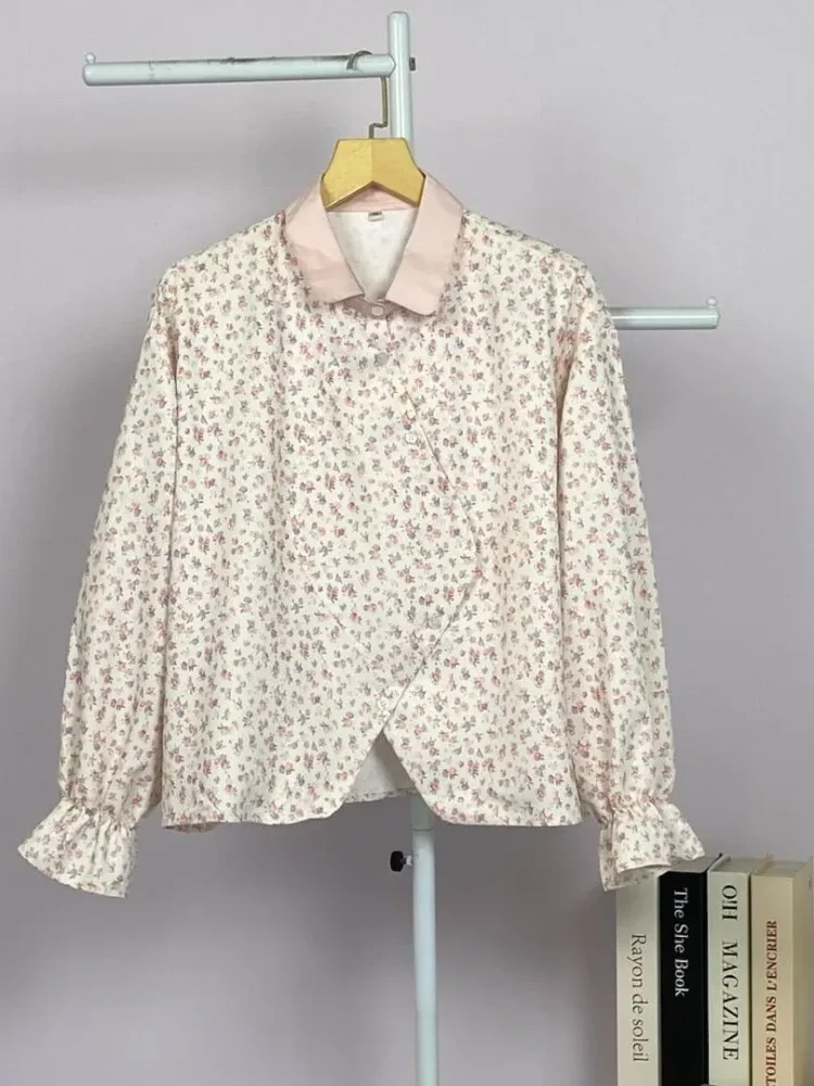 ASAYA Blouse korea style garis lengan panjang - atasan wanita casual