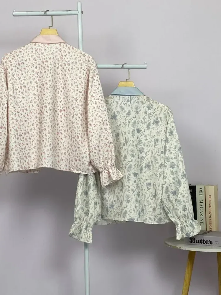 ASAYA Blouse korea style garis lengan panjang - atasan wanita casual