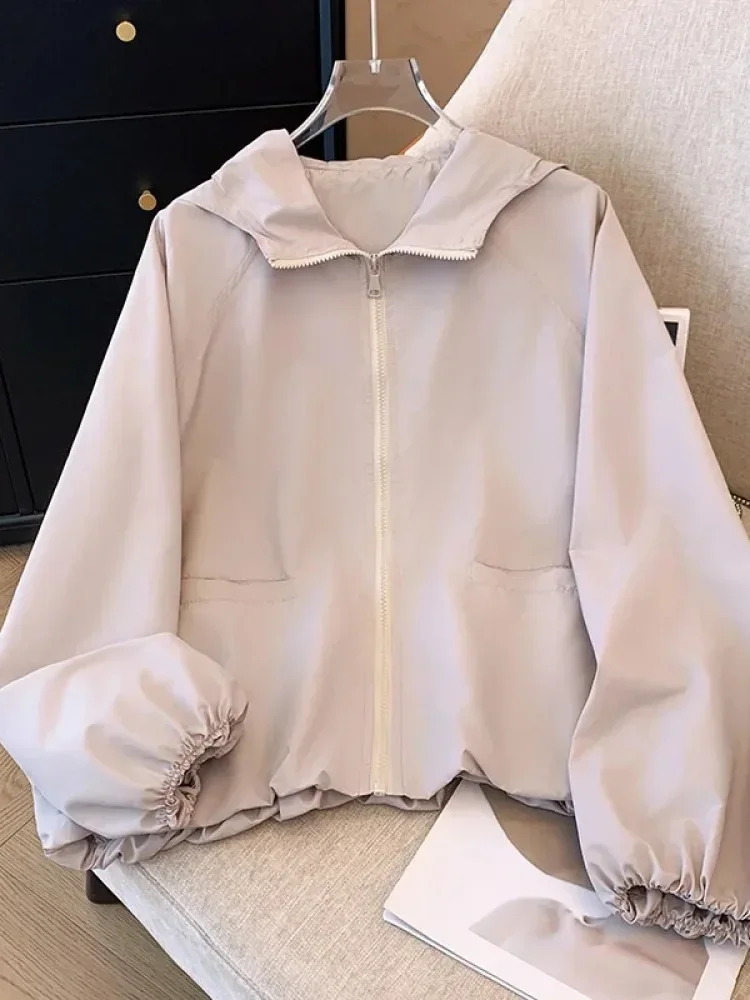 [NEW]CHICMORE Atasan jaket wanita pelindung matahari lengan panjang gaya casual cantik