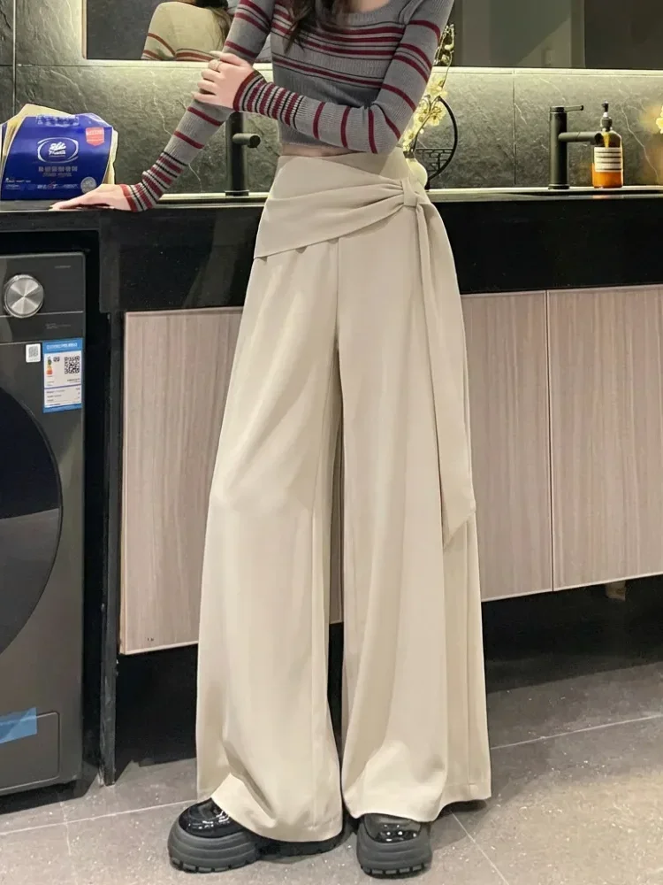 CHICMORE Celana pinggang longgar untuk wanita kasual