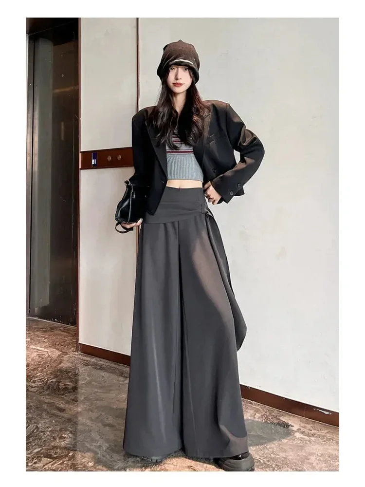 CHICMORE Celana pinggang longgar untuk wanita kasual