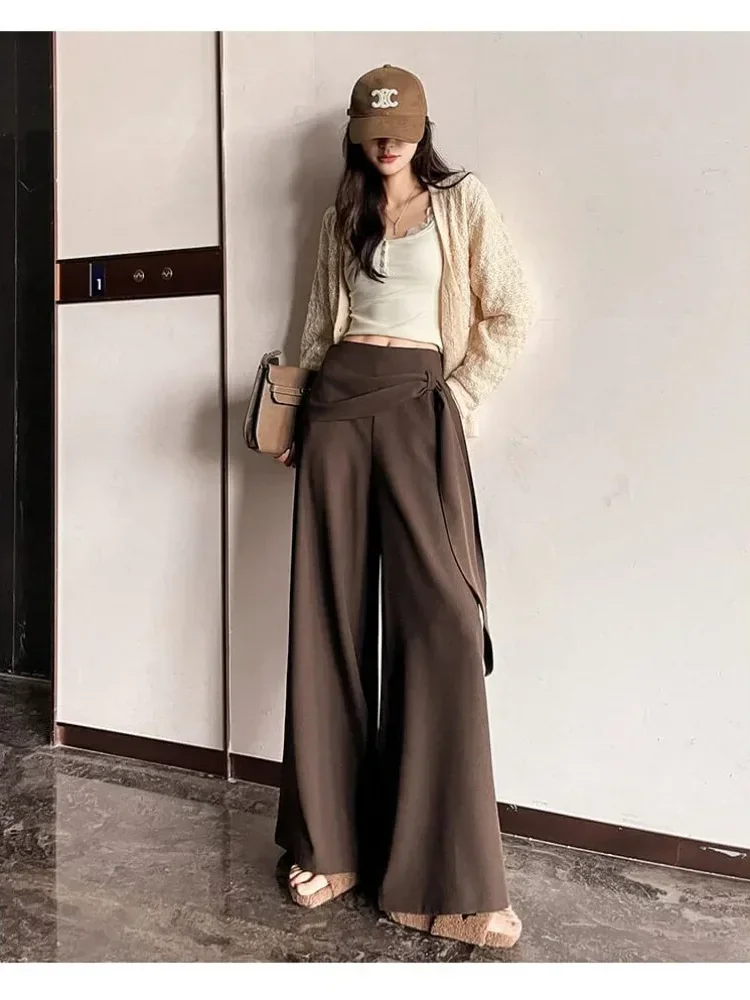 CHICMORE Celana pinggang longgar untuk wanita kasual