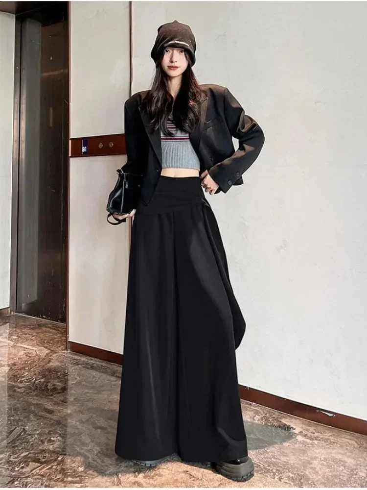 CHICMORE Celana pinggang longgar untuk wanita kasual